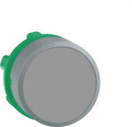 Pushbutton, unlabeled, unlit, groping, waistband round, gray, front ring light gray, mounting Ø 22 mm, ZB5AA8C0