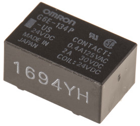 Przekaźnik mocy 24V dc SPDT Omron, montaż PCB 2880Ω Otwór przezierny