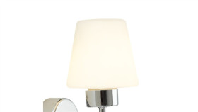 Duży Kinkiet Tambo Z Białymi Szklanymi Kloszami O16 Cm Na E27 Do Sypialni...