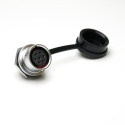 Złącze wielostykowe przemysłowe 7-pinowe M16 Montaż przedni Gniazdo RS PRO