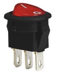 PRZEŁĄCZNIK KLAWISZOWY SMRS101-2L 1A/250V ON-OFF CZERWONY PODŚWIETLANY 230V (PRZEL079)