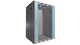 Szafa Rack Montowana Na Ścianie Extralink 18U 600X600 Szara