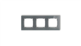 Icon Ramka Uniwersalna Potrójna Kwadratowa - Efekt Szkła (Ramka: Grafitowa...