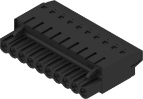 Socket header, 10 pole, pitch 5.08 mm, straight, black, 1500310000