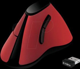 ID0159 Wireless mouse, optical, vertical, red