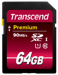 Karta SD SDHC, SDXC, 64 GB Tak, Transcend Premium -25 → +85°C