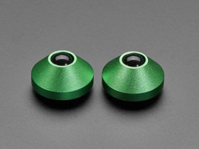 Green Anodized Aluminum Bumper Feet - Pack of 2