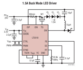 Full-Featured LED Driver with 2.3A Switch Current