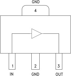 InGaP HBT Active Bias MMIC Amplifier, 0.05 - 3 GHz