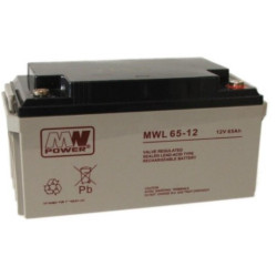 Akumulator AGM 12V/65Ah MWL 65-12 MW POWER