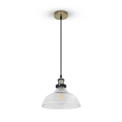 Lampa Wisząca VT-7210 E27 Szkło Przezroczysty 3730