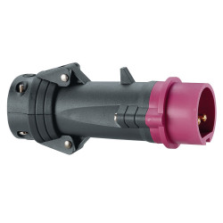 Złącze przemysłowe - zasilające 16A Wtyczka 20 → 25 V 2P Męski Legrand Fioletowy IP44