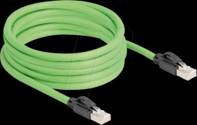 80891 Cat.6a patch cable, SF/UTP, PUR (TPU), 5 m, green