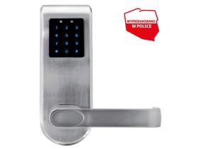 Szyld z kontrolą dostępu "EURA" ELH-82B9/SILVER z czytnikiem RFID MIFARE BLUETOOTH szyfrator uniwersalny rozstaw śrub APLIKACJA