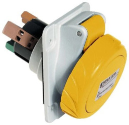 Gniazdo przemysłowe, kątowe, 16A, 3p+N+E, 100...130 V AC, IP 67 PKY16F715