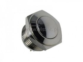 Przycisk chwilowy 16mm wypukły chrom 36V