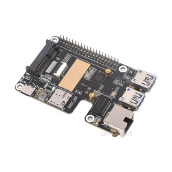 PCIe do MiniPCIe GSM GPS Ethernet USB 3.2 HAT dla Raspberry Pi 5 – Obsługa Modułów 4G MiniPCIe
