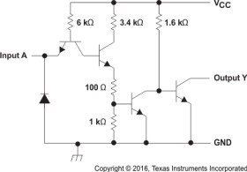 Military six-channel, 4.5-V to 5.5-V bipolar buffers with 15-V tolerant open-collector outputs