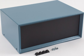 Steel/aluminum enclosure, (L x W x H) 254 x 178 x 102 mm, blue, IP32, 1426O-B