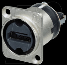 NAHDMI-W HDMI feedthrough adapter, nickel, 19-pol