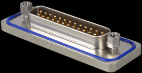 15-000593 D-SUB plug, 25-pin, solder bucket, IP67 solid, turned