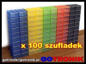 100 x szufladki warsztatowo-magazynowe KOLOROWE