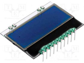 Wyświetlacz monochromatyczny LCD, , podświetlanie LED, Display Visions