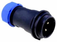 SPP2911-2WZ Wtyk 2 pin na kabel (13-16mm) okrągły, zakręcany, wodoodporny - gwint zewnętrzny (50A)