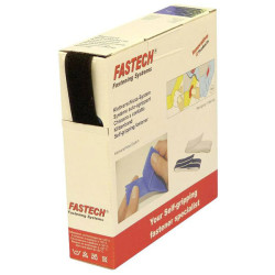 FASTECH B25-SKL02999910 Hook-and-Loop Tape Hotmelt Adhesive Black 10m