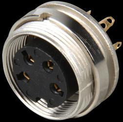 19562 Panel-mounted coupler, rear mounting, IP40, 4-pin