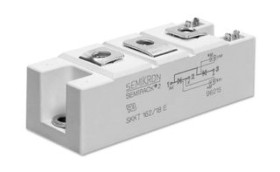 Moduł mieszany dioda-tyrystor elektroizolowany 1,6kV 156A przyłącza śrubowe obudowa A22 SKKH 162/16, 07894130, 1-248CSR