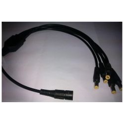 Rozgałeżnik DC gn.5,5x2,1-5x wt.5,5x2,1 RED-spliter-1x5 - 5830