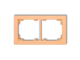 DECO Ramka 2 podwójna uniwersalna z tworzywa DECO Pastel Matt brzoskwiniowy 45DR-2 KARLIK