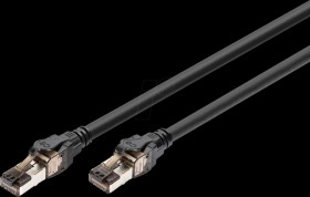 DK-1843-005 Cat.8.1 patch cable, S/FTP, black, 0,5 m