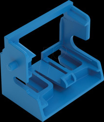 221-519/002-006 Mounting carrier for screw mounting, 10-conductor, blue