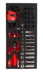 Zestaw nasadek 52 Piece 1/4 cala Kwadratowy Drive RS PRO