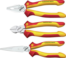 Zestaw szczypiec Zestaw szczypiec Wiha Tools długość całkowita: 160 mm, 180 mm, 200 mm Stal Nie