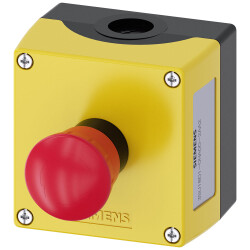Siemens 3SU18010NA002AA2 SIRIUS ACT kill Switch yellow enclosure 1NC 22mm