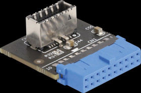 67174 USB 3.0 mullion socket to internal Key A socket angled