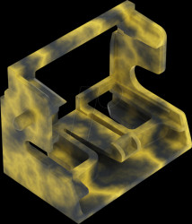 221-519/002-053 Mounting carrier for screw mounting, 10-conductor, grey-yellow