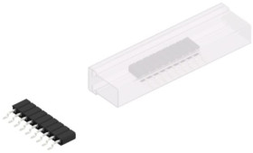 Socket header, 9 pole, pitch 2.54 mm, straight, BLLP7SMD9ZSM