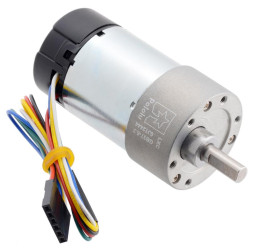 Pololu 6.3:1 Metal Gearmotor 37Dx65L mm 24V with 64 CPR Encoder (Helical Pinion)