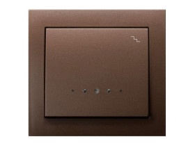 KIER Wyłącznik schodowy z podświetleniem niebieskim brązowy metalik ŁP-3WS/52 OSPEL