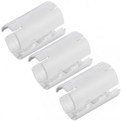 Łącznik składany prosty LSP 20 biały do rur sztywnych (RL i RLM) oraz karbowanych (RKGL i RKGS) AKS [komplet 3szt]