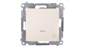 Simon 54 Przycisk /Światło/ Z Podświetleniem, Szybkozłącza, Kremowy Ds1l.01/41