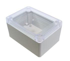 Obudowa ogólnego użytku Poliwęglan szerokość zew. 75 mm długość zew. 105 mm wys. zew. 55 mm Hammond IP65 Jasnoszary