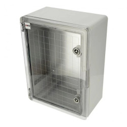 Obudowa standardowa ABS 400x500x180 z ocynkowaną płytą montażową (z przeźroczystymi drzwiami) 800.701.004 HOROZ