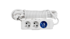 Przedłużacz Przenośny 3-Krotny Z Uziemieniem I Przesłonami Styków 5M, Kolor...