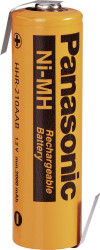 Panasonic AA 2080 LF-Z Akumulator specjalny AA Z-końcówka do lutowania NiMH 1.2 V 2000 mAh 1 szt.