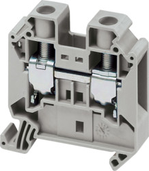 Terminal block, 2 pole, 1.5-16 mm², clamping points: 2, gray, screw connection, 76 A, NSYTRV162